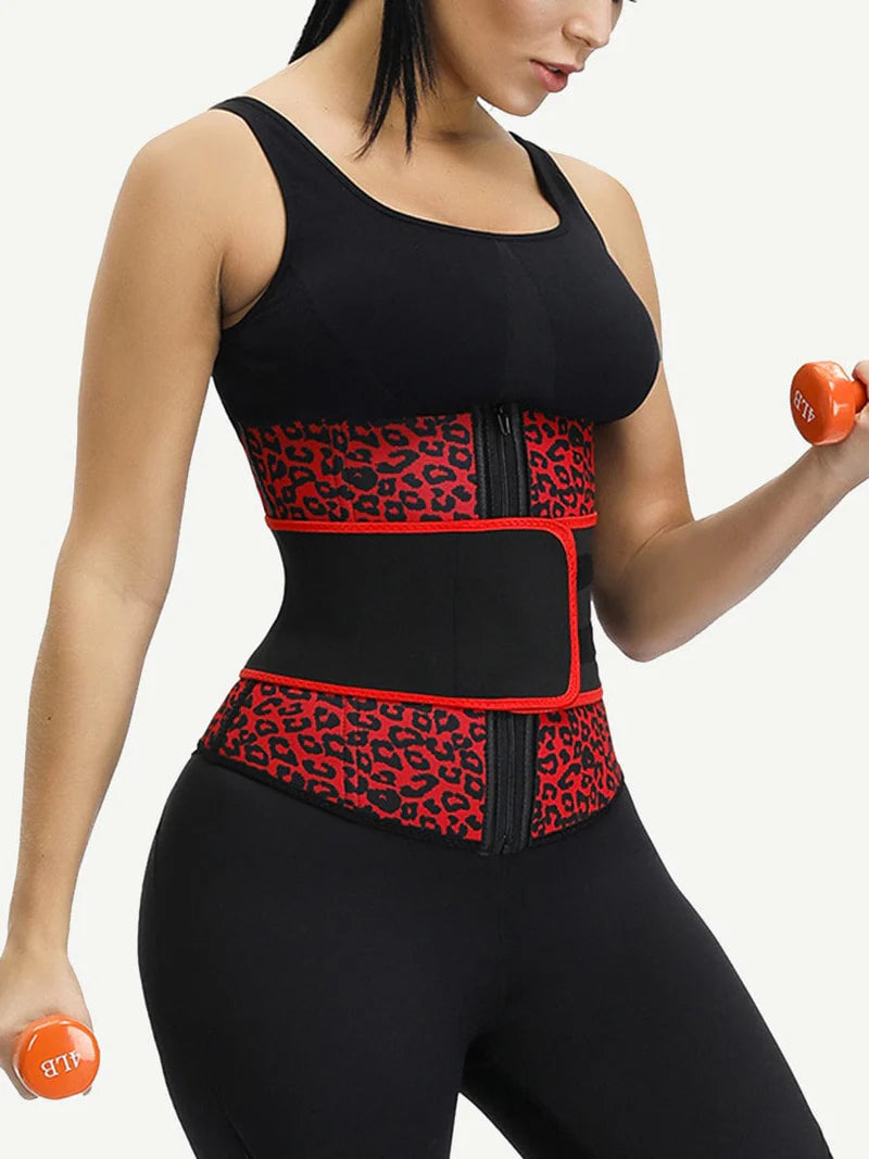 Ventilate Neoprene Leopard Belt Big Size Waist Trainer Medium Compression