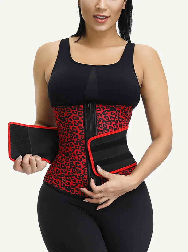 Ventilate Neoprene Leopard Belt Big Size Waist Trainer Medium Compression
