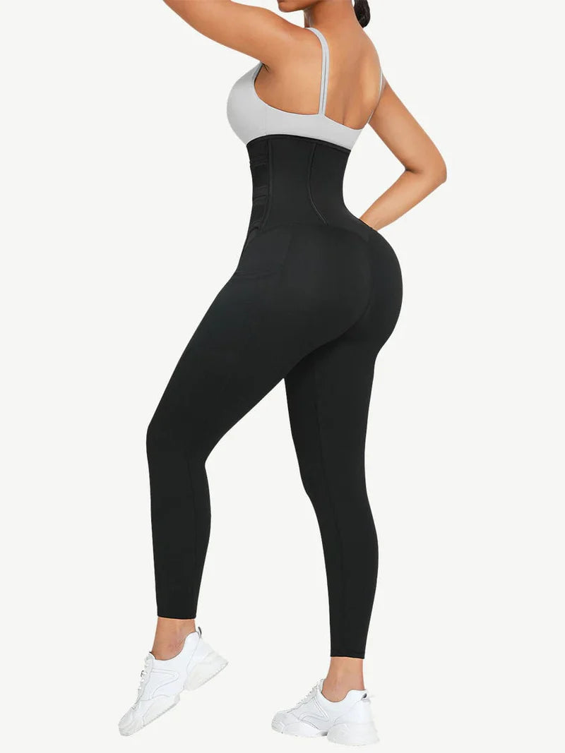 Butt Lifting Leggings With Built In waist trainer Smooth Hooks with Pocket for Yoga