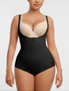 U-shaped Bust Lifting Front Zipper Lace Briefs Shapewear