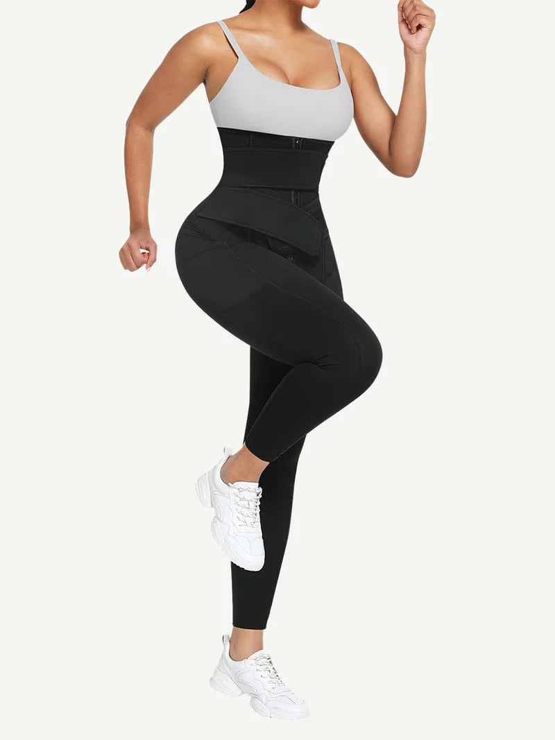 Butt Lifting Leggings With Built In waist trainer Smooth Hooks with Pocket for Yoga