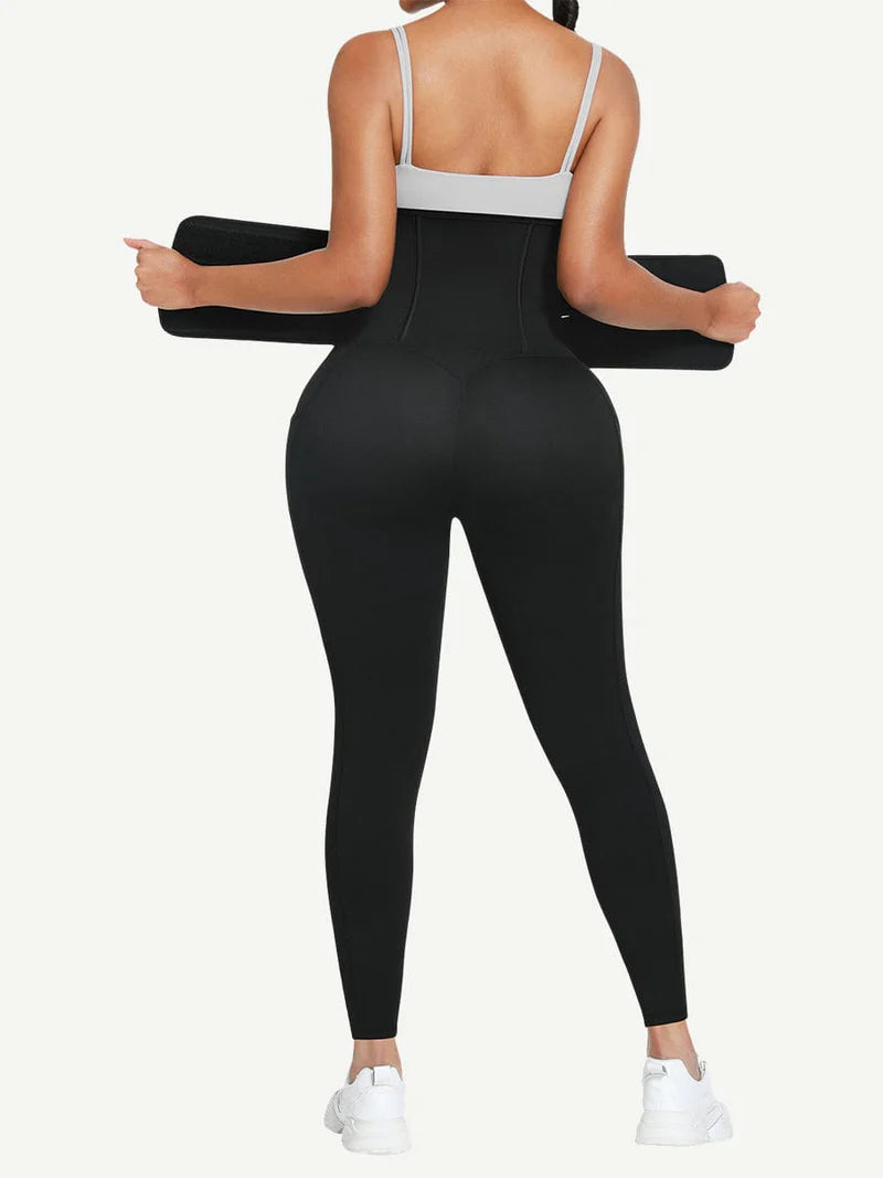 Butt Lifting Leggings With Built In waist trainer Smooth Hooks with Pocket for Yoga