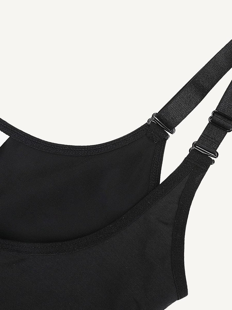 U-shaped Bust Lifting Front Zipper Lace Briefs Shapewear